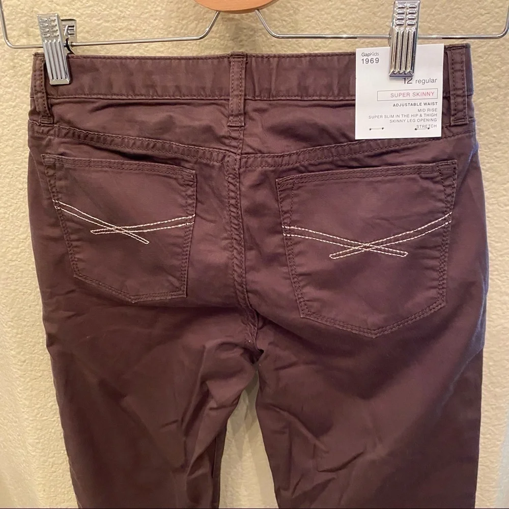 NWT~GAPKIDS Girls Brown Super Skinny Pants Size 12